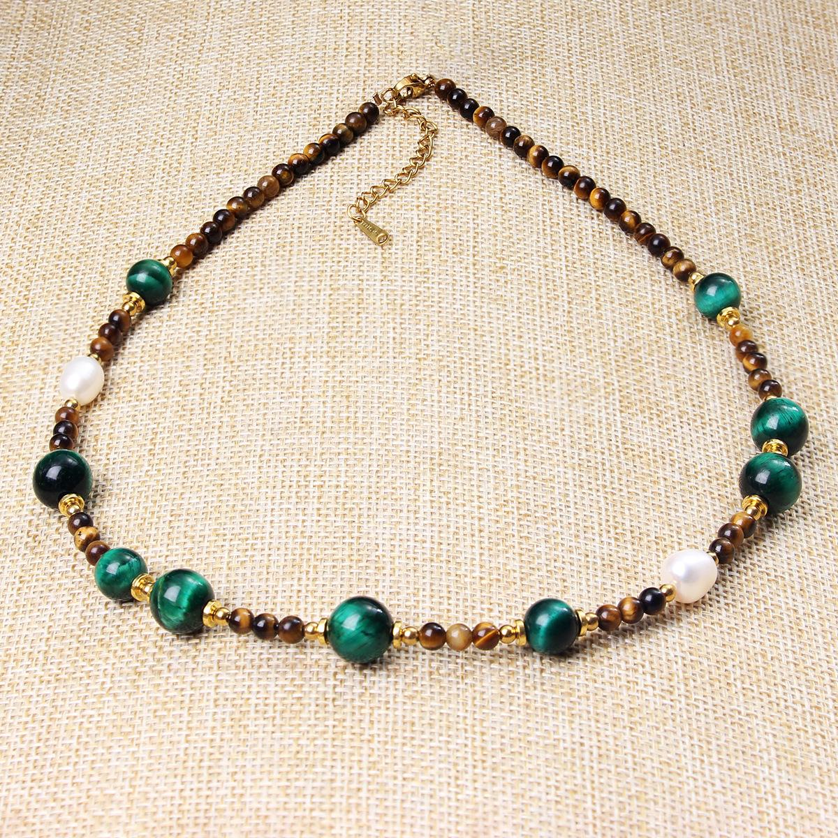 

GemChic женские новые винтажные бусины из агата высокого качества ожерелье на ключицу этническая цепочка мода на день рождения рождественский подарок на ювелирные изделия