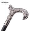Silberner Totenkopf Blumenkopf Gehstock Mode Dekorativer Spazierstock Gentleman Elegant Cosplay Stock Knauf Krummstab 93cm