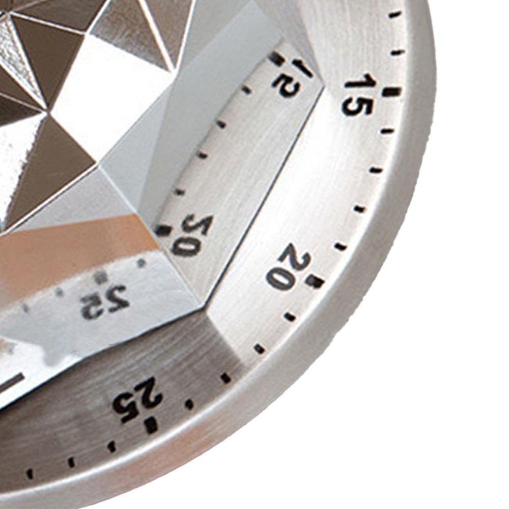 Stainless Steel ABS Mechanical Timer 60 Minutes Duration Countdown Timer Kitchen Office