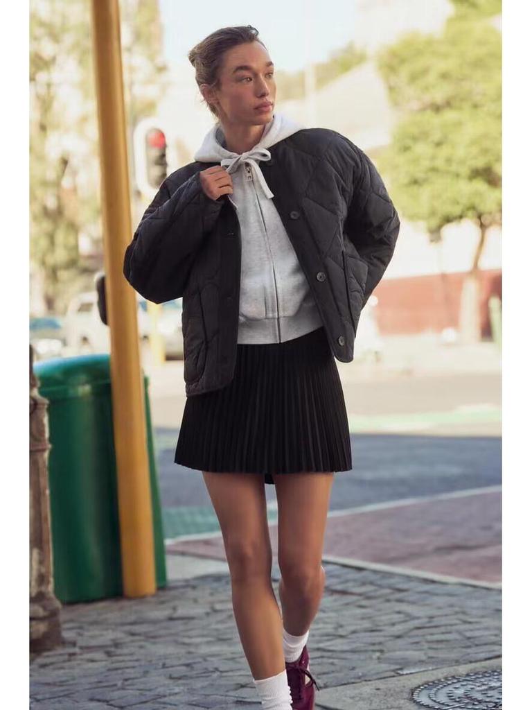 2025 European & American Style Casual Round Neck Cotton Jacket