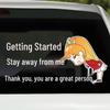 Attention: New Driver - Please Keep Your Distance, Thank You! Fun, Creative Rear Windshield Car Sticker