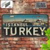 Istanbul Turkey Vintage Metal Aluminum Sign License Plate Decorative Sign and Plaque (X Inches) Travel Souvenir Countr