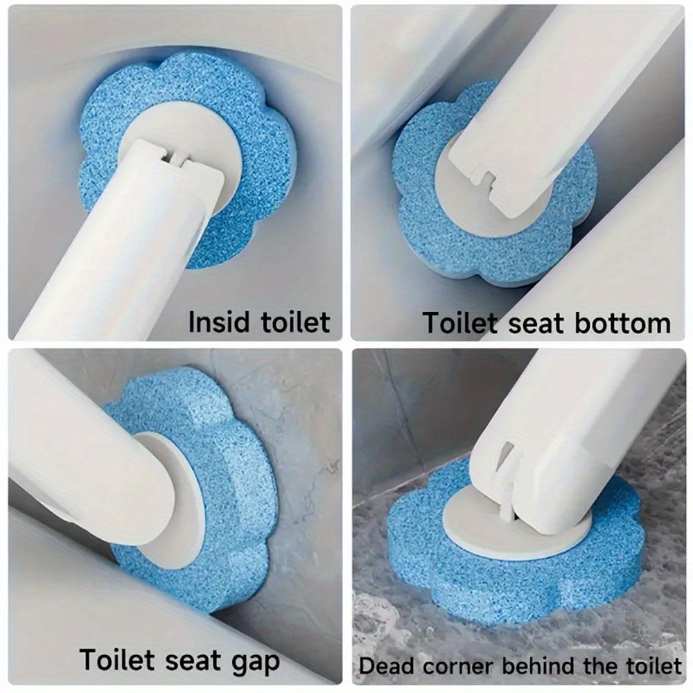 Toilet Brush & Holder Set - Disposable Replaceable Brush Heads, Wall-Mounted, Ideal for Bathroom & Commercial Cleaning