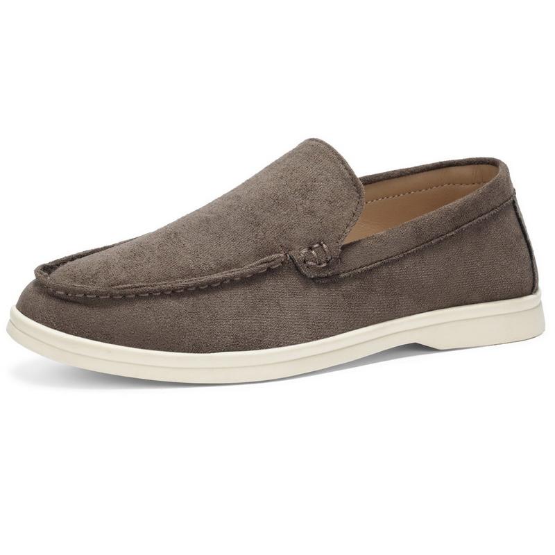 

Men s Faux Suede Loafers Spring Autumn Office Outdoor Driving Casual Single Shoes Comfy Slip-on Walking Shoes Large Size 39-47 39 коричневый