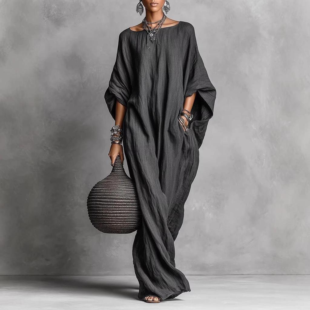 Abito Lungo Retro Casual e alla Moda da Donna