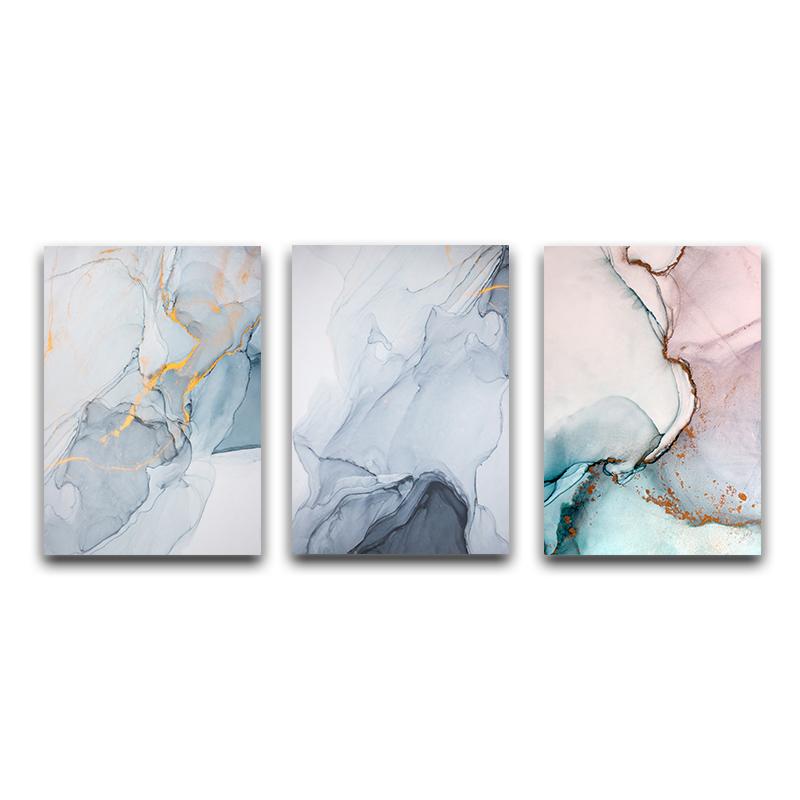 Liquid Trail Pastel Watercolor Abstract Wall Art Picture Canvas Painting Poster Print Wall Art Pictures Living Room Decoration