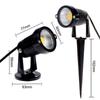 5W Outdoor Waterproof Low Voltage Landscape Spotlight for Courtyard and Tree - 12V Plug-in Ground Light