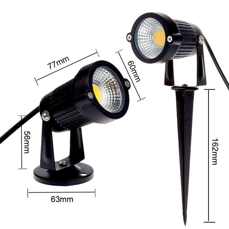 5W Outdoor Waterproof Low Voltage Landscape Spotlight for Courtyard and Tree - 12V Plug-in Ground Light