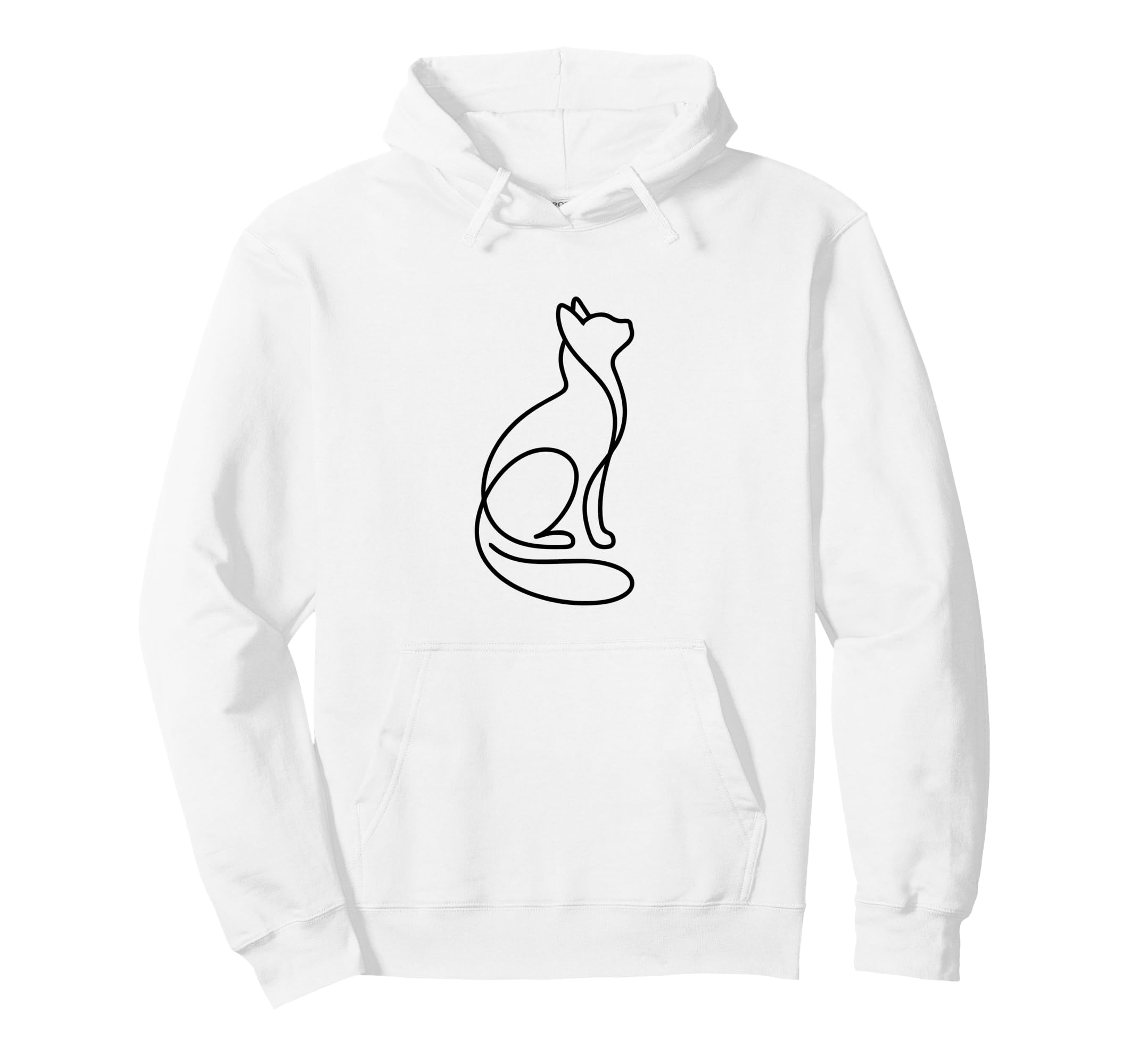 Худи с минималистичным рисунком кота