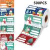 200-500pcs/Roll Christmas Stickers Christmas Decoration for Home 2025 Gift Wrapping Label StickerNavidadNatal New Year Gift 2026