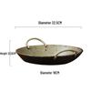 Ruhan Retro Jingdezhen Ceramic Divided Serving Plate with Handles
