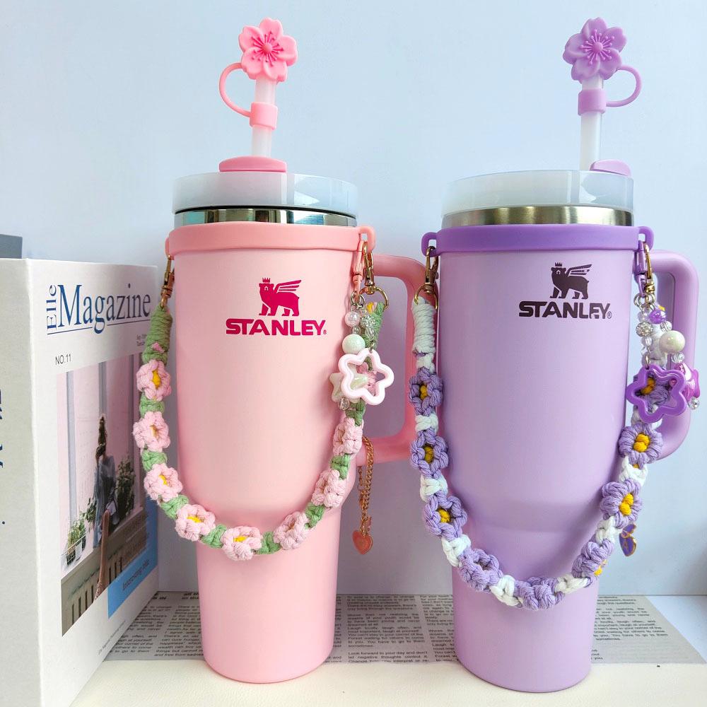Woven Flower Strap for Water Bottles and Thermos Cups