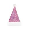 Plush Christmas Santa Hat with Sequins White Brim for Holiday Parties Giving Love New Year Party Cosplay Accessories