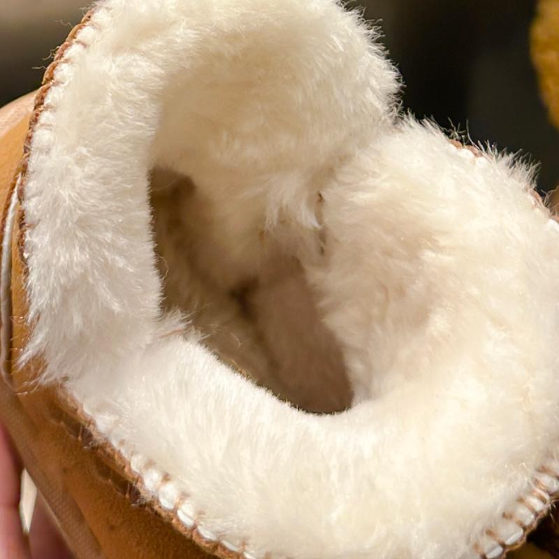 Stivali da neve alla moda per bambini Stivali di peluche da bambina per bambini Scarpe invernali Stivali bassi