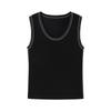 JUZUI Women's Colorblock Knit Round Neck Vest