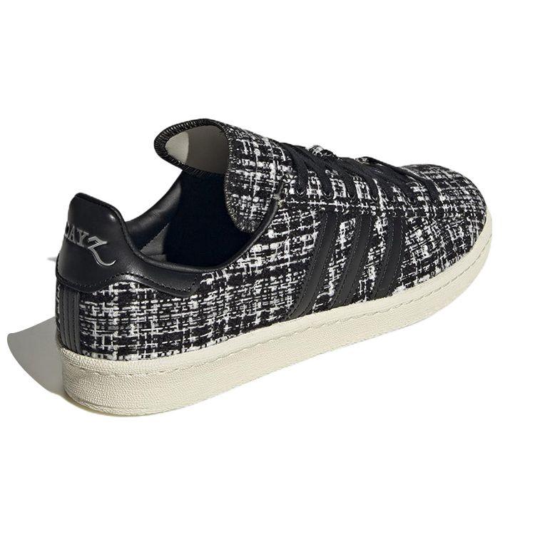 INVINCIBLE X DayZ X Adidas Campus Black Tweed Unisex Sneakers Core-Black Cream-White HP2821
