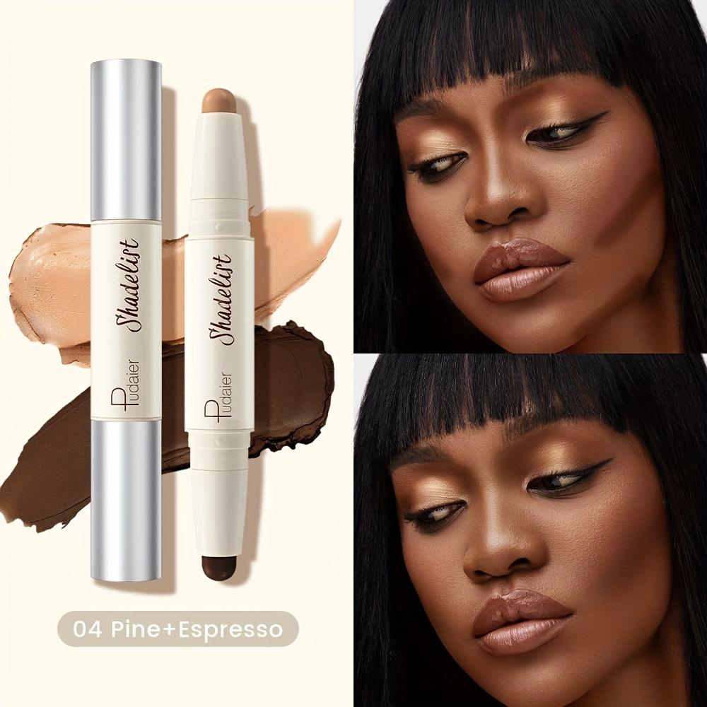 Double Ended Multi Function Contour Stick Long Lasting Highlight & Define for A Three Dimensional Nose Bridge Shadow, Waterproof Foundation