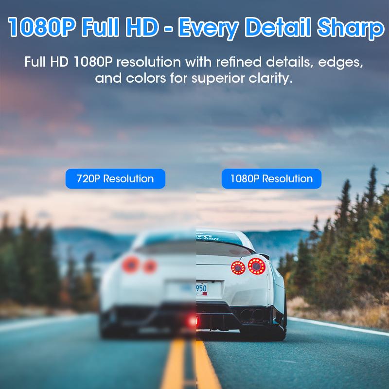 Srnubi 5Ghz WiFi 3/4 Channel Dash Cam 1080P Car DVR IPS Screen IR Night Vision Dashcam 24H Parking Monitor HD Video Recording