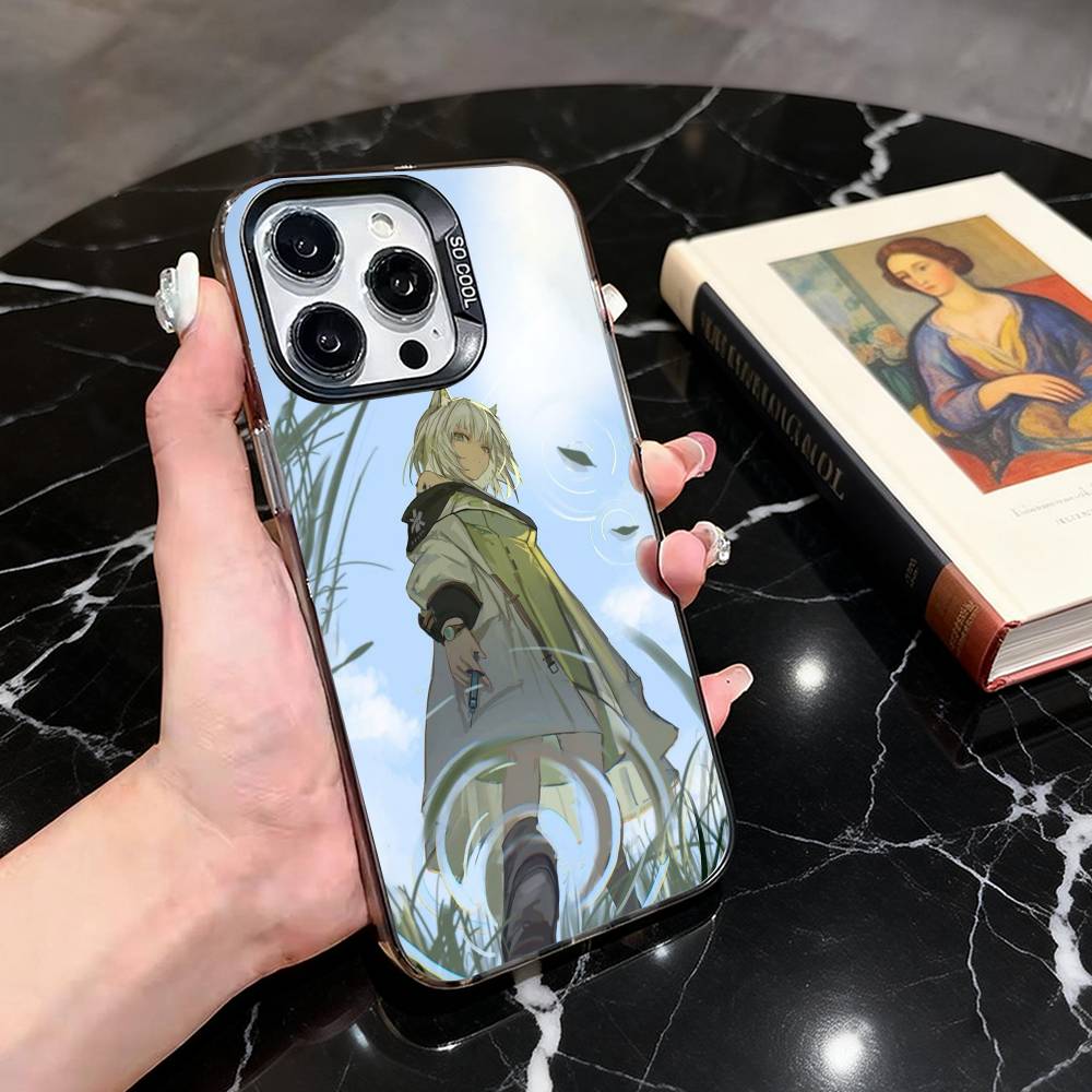 A-Ark-nights-AK GAME K-Kal tsit Чехол для телефона для iPhone 17,16,15,14,13,12,11 Plus,Pro Max,XS,Разноцветный Серебристый Черный Чехол iPhone12PROMAX