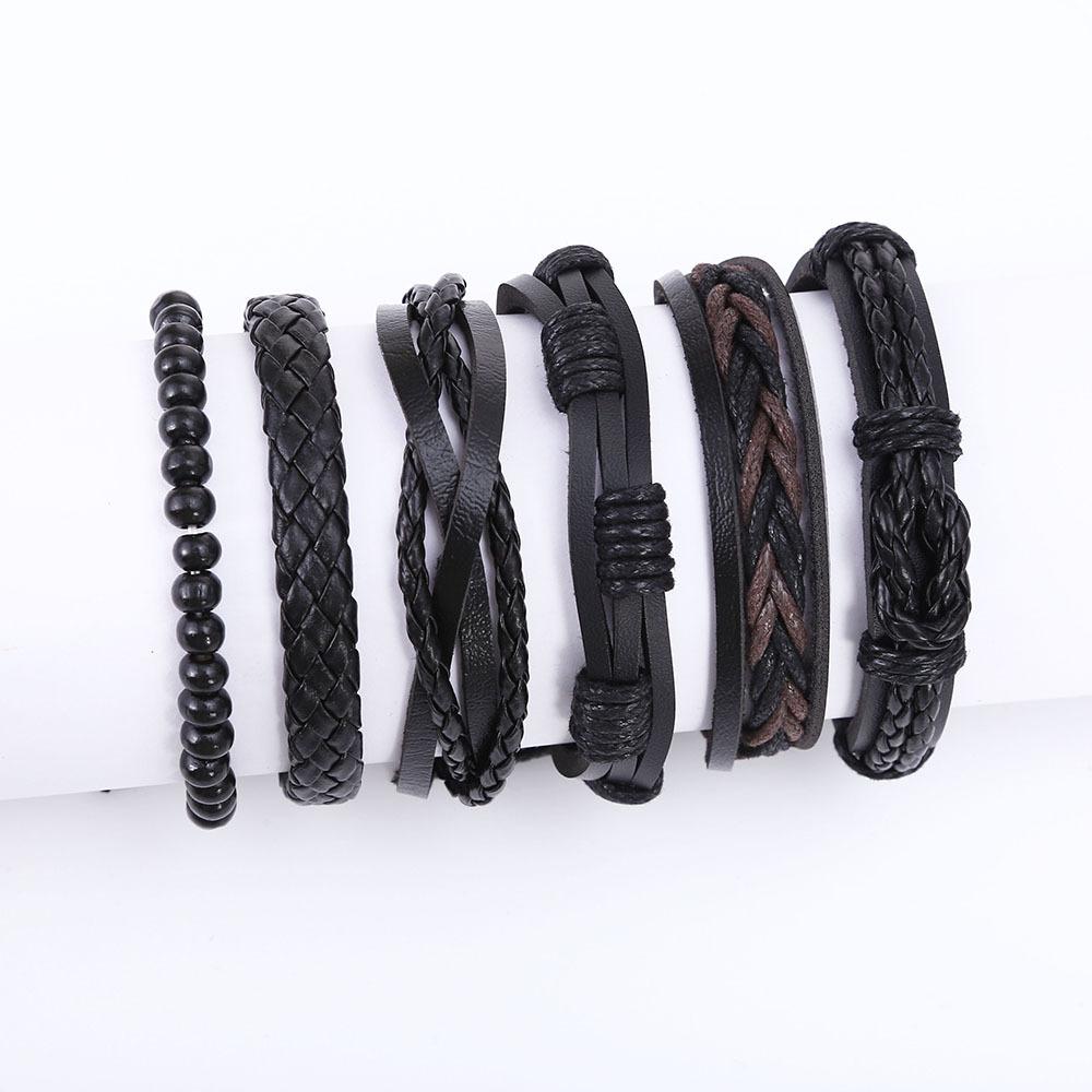 Punk Style Black Handmade Bracelets For Men Jewelry Accessories Gifts, Stylish Charming Men's Bracelets