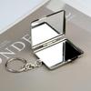 Compact Double-Sided Mini Makeup Mirror Keychain Pendant