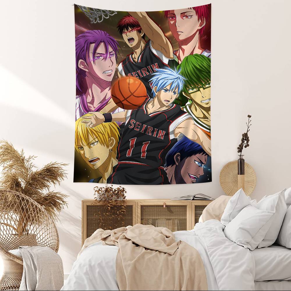 Japanese Anime Kuroko No Basket Colorful Tapestry Wall Hanging Hanging Tarot Hippie Wall Rugs Dorm Wall Art Decor