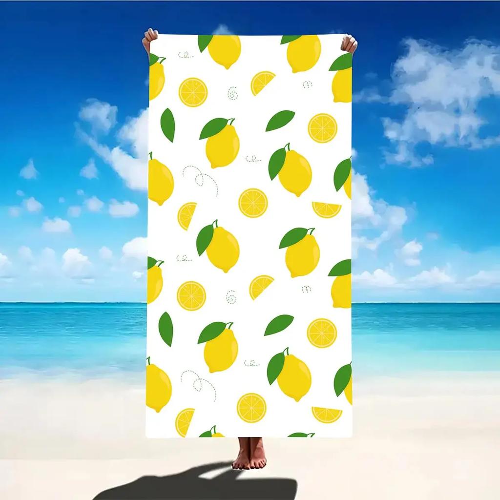 Fruit print Beach Towel Portable Quick Fast Dry Sand Outdoor Travel Swim Blanket Floral Print Mat Personalization Stripes Towel