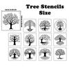 Tree Stencils Set Tree of Life Stencil for Painting On Wood Airbrush Natural Plants Small Palm Tree Drawing Templates