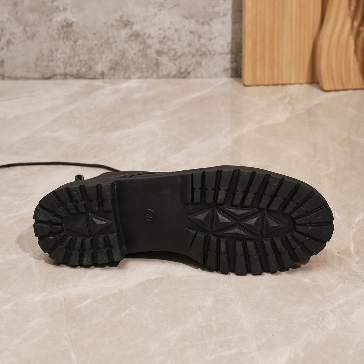 Женские ботинки 2024 Новая зимняя мода Повседневная обувь для женщин Круглый носок — фото 6