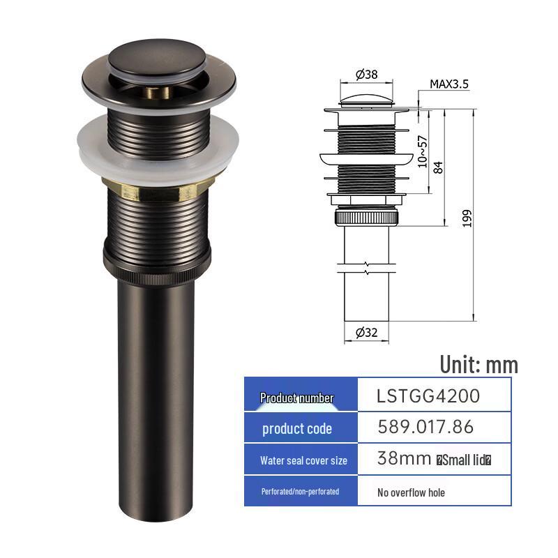 Pop-up Washbasin Drain Plug