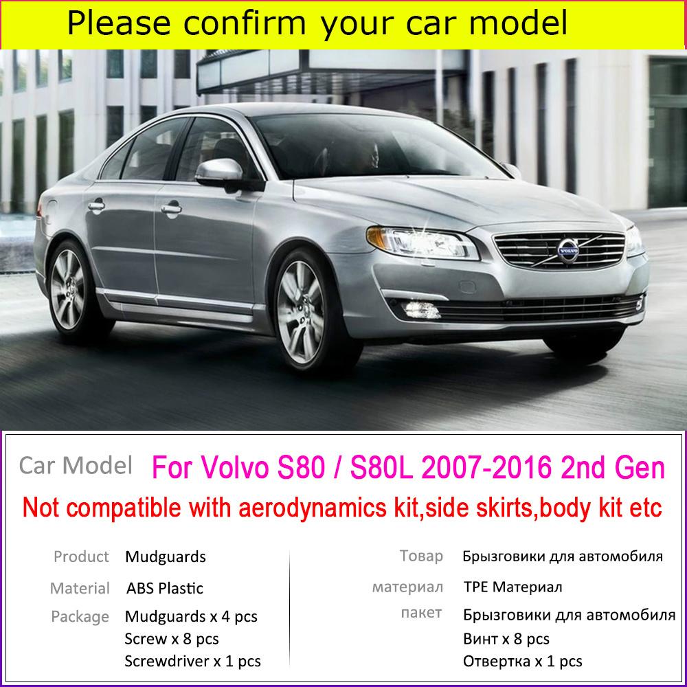 Auto-Schmutzfänger für Volvo S80 S80L 2016–2007, Kotflügel, Schmutzfänger, Kotflügel, Zubehör, 2015, 2014, 2013, 2012, 2011, 2010, 2009