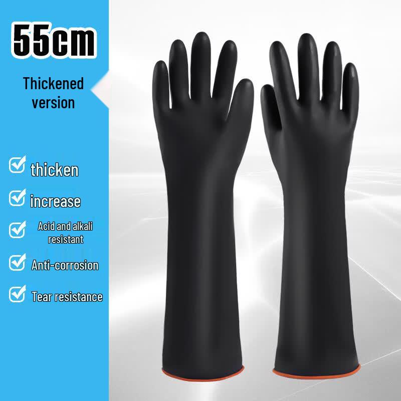 Wulishan Thickened Industrial Acid & Alkali Resistant Latex Gloves