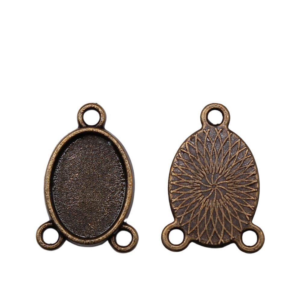 Multi Size Blank Bases Tray Three Loop Bezel Charm Base Connectors For Earrings Making