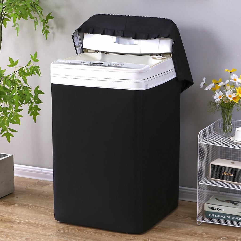 Little Swan Black Top-Loading Washing Machine Cover - Waterproof & Sunscreen, Fully Automatic, New Model