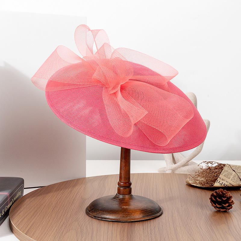 2026 Spring/Summer Wide Brim Retro Bowknot Hat for Women: French Socialite Style