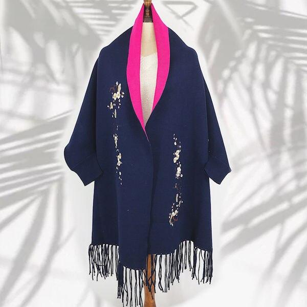 Weibliche Bestickte Strickjacken Winter Pullover Frauen Herbst Langarm Casual Damen Gestrickte Quaste Lose