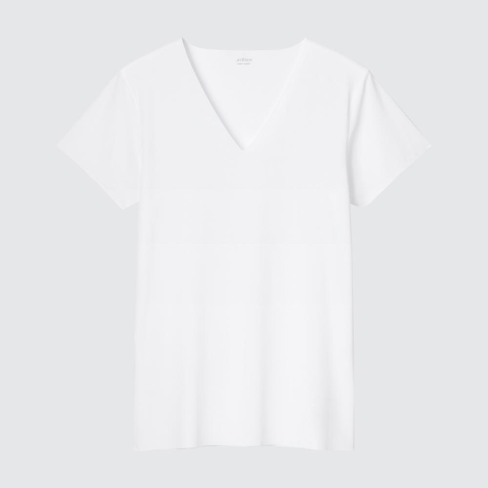 

UNIQLO AIRism с сетчатым вырезом и короткими рукавами