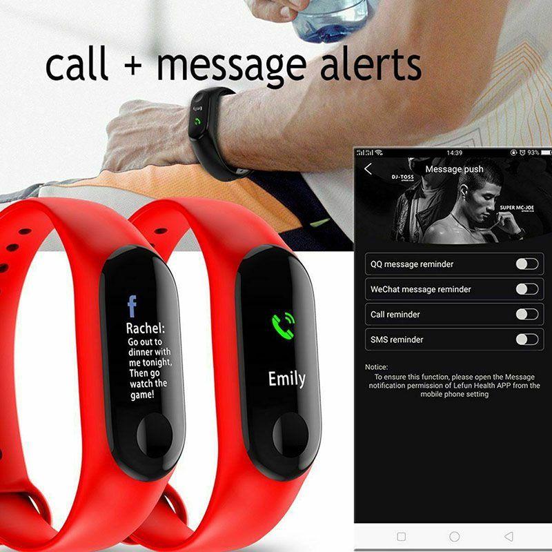 Watch Bluetooth Smart Band Bracelet Wristband Sport Fitness Tracker Phone Mate