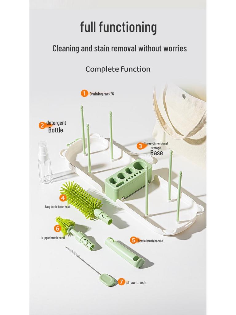 Silikon Babyflaschenbürste & Saugerreiniger Reise-Set