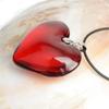 Crystal Glass Heart Necklace Fashion Pendant Necklace Colorful Jewelry Chrismas
