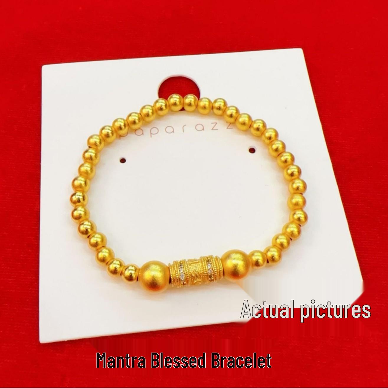 Женский ретро-браслет с бриллиантами и вьетнамской шестисимвольной мантрой