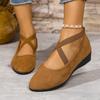 Spring/Summer 2026 Plus Size European & American Wedge Pointed-Toe Loafers - Women's Casual Flat-Soled Shoes