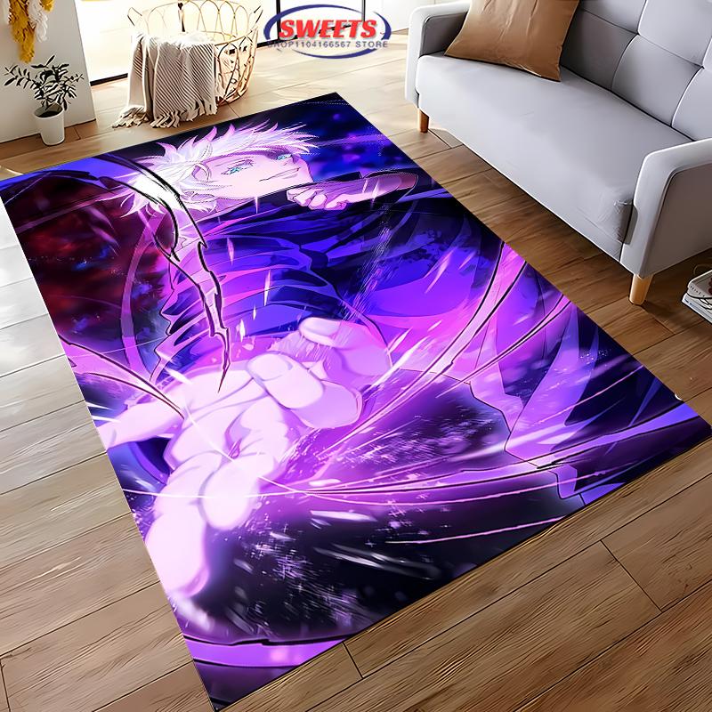New Shelves ! Jujutsu Kaisen Gojo Satoru Carpet, Living Room Bedroom Office Kid's Room of Choice, Non-slip Machine Washable Mat