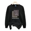 European Trendy Men's Printed Round Neck Hoodie - Slim-Fit Versatile Autumn/Winter Top