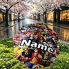 Custom Name Personalized One Piece Print Umbrella, Auto Open Close, 8‑Rib Sturdy Frame, Commute Camping Hiking Use, Birthday Gift