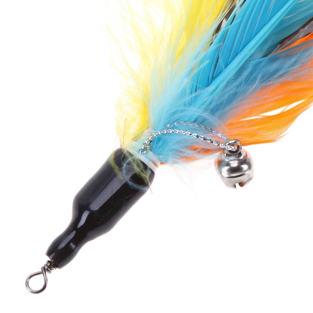 5pcs Chicken Feather Cat Stick Colorful Feather Funny Cat Stick Exquisite Portable Creative Fashion Replacement Pet Cat Supplies