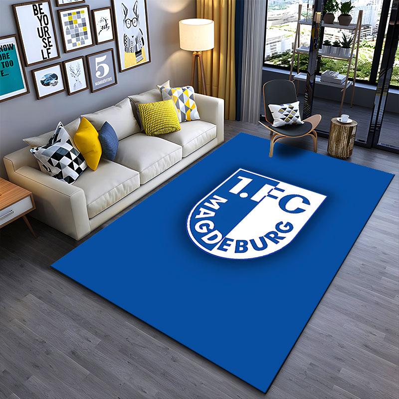 1.FC Magdeburg Logo Carpet suitable as a non-slip mat for the living room or bedroom sofa