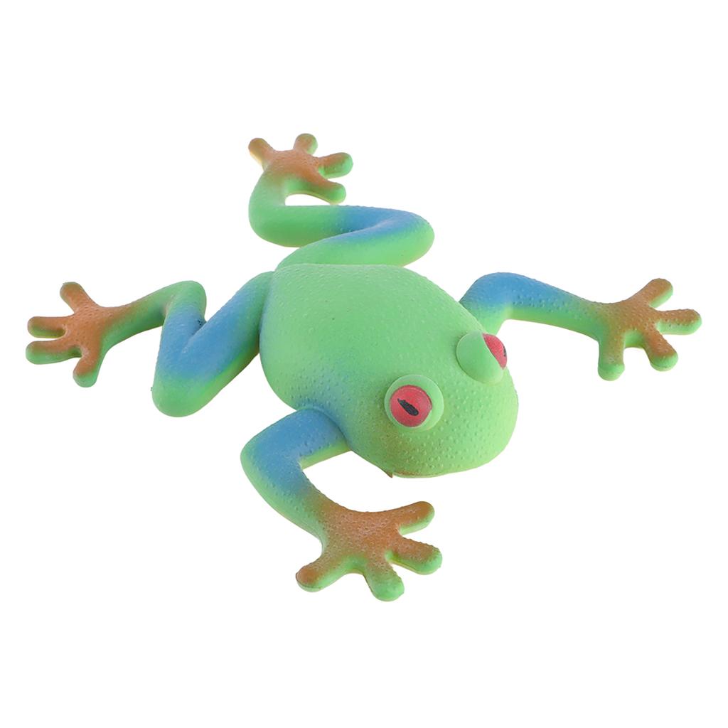Rubber Simulation Frog Stretchy Toy Stress Relief Sensory Toy Spoof Stress Vent Toy for Children