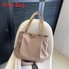 Korean Style Nylon Shoulder Bag For Shopping And Outings With Internal Pocket