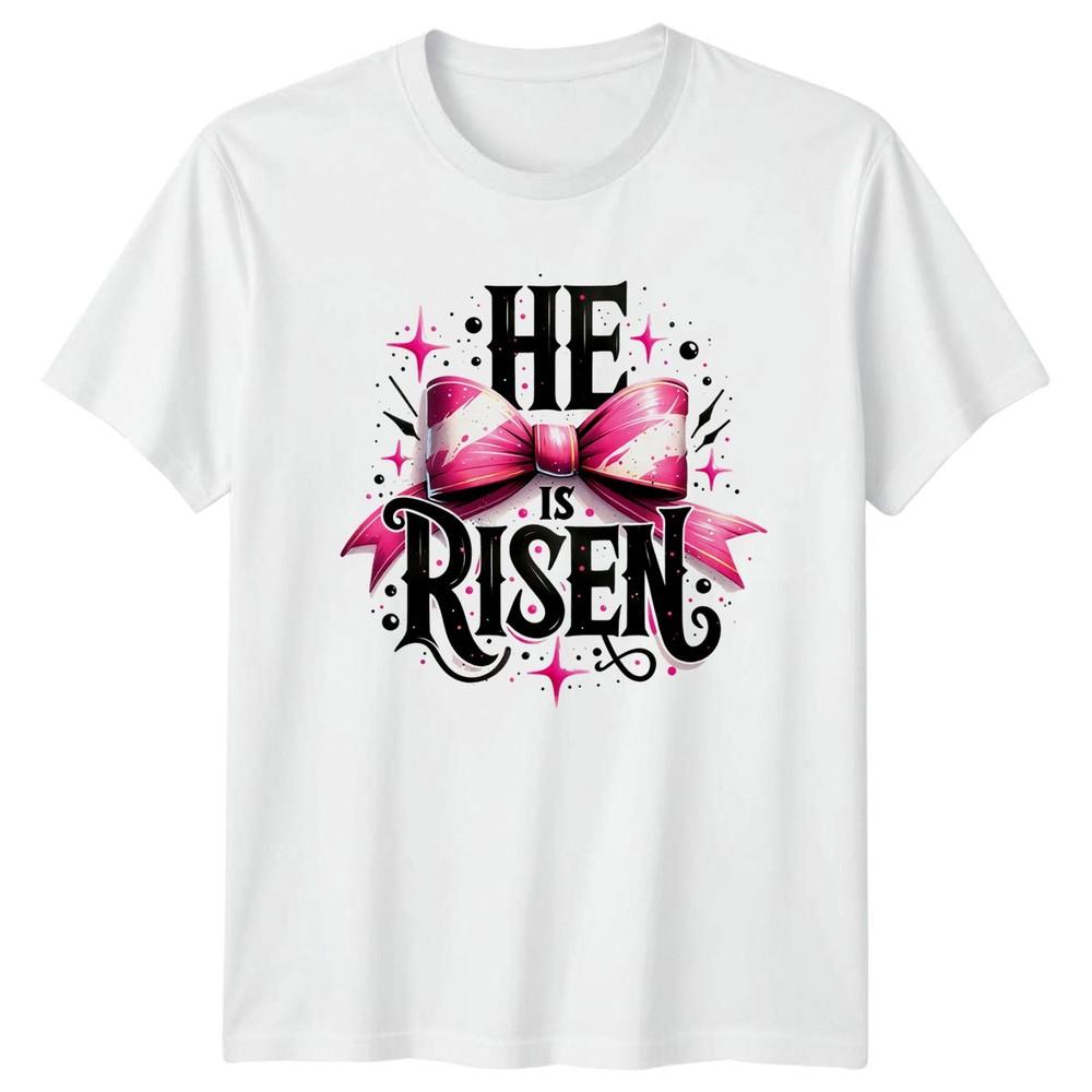 He Is Risen Unisexs TShirt Easter Christian Faith Gift For Her S